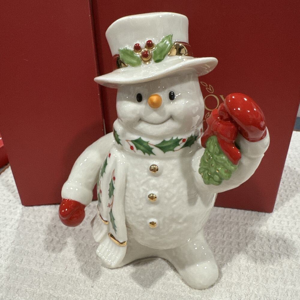 Lenox Merry Mistletoe Snowman Figurine 2021